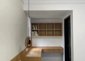 纯木色书桌柜定制